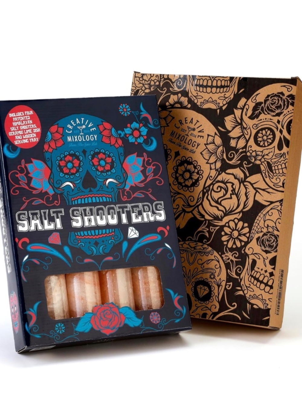 NIB Shot Glasses Pink Himalayan Salt